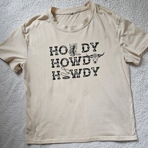 Women's Cream Howdy Graphic Tee